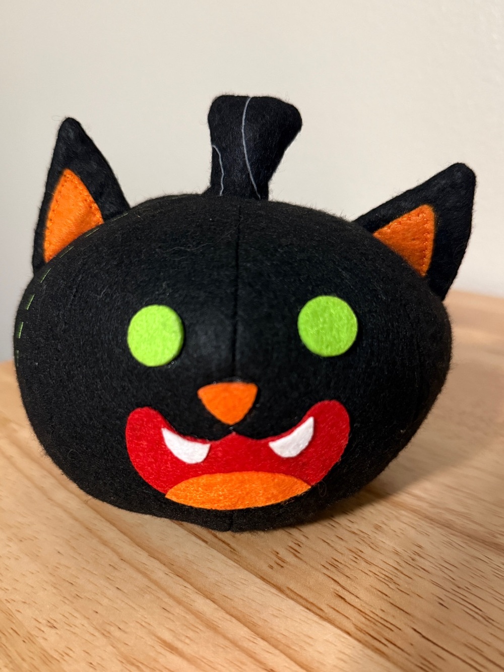 Black Cat Halloween Pumpkin Decoration Weighted Bottom